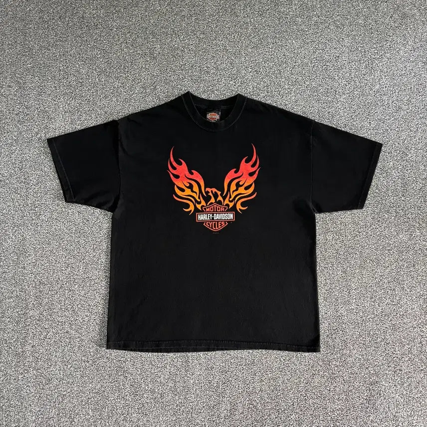 [BUNJANG] Vintage Harley-Davidson Flame T-Shirt XL / 빈티지 할리데이비슨 플레임 티셔츠