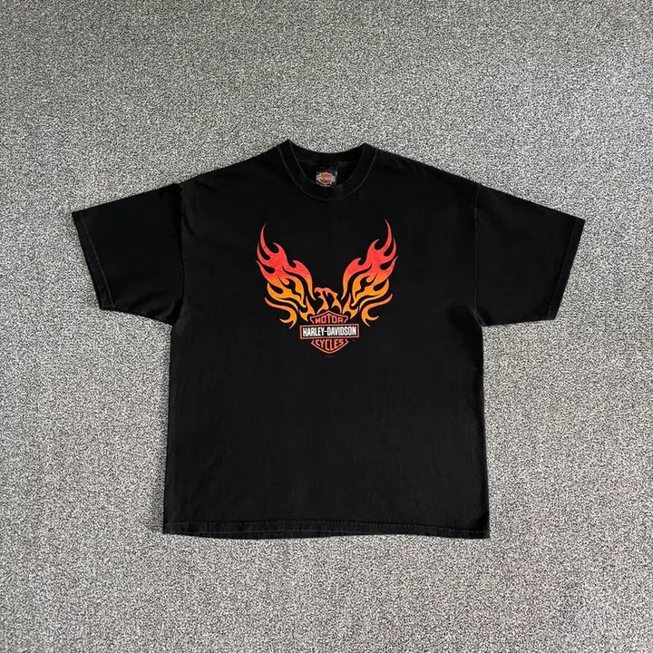[BUNJANG] Vintage Harley-Davidson Flame T-Shirt XL / 빈티지 할리데이비슨 플레임 티셔츠