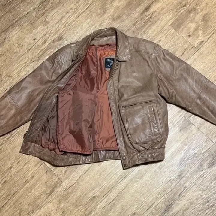 [BUNJANG] Vintage Leather Jacket / 빈티지 레더 자켓