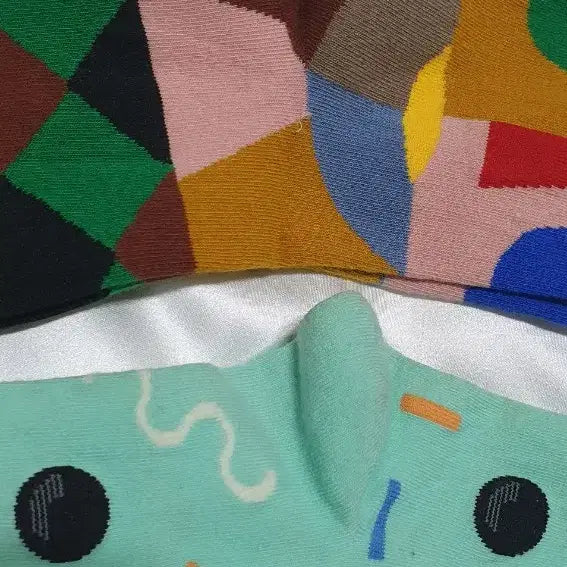 [BUNJANG] Bonne Maison Check Dot Pattern Socks / 그린 블루 브라운 체크 도트 아이 Bonne Maison 본메종 양말