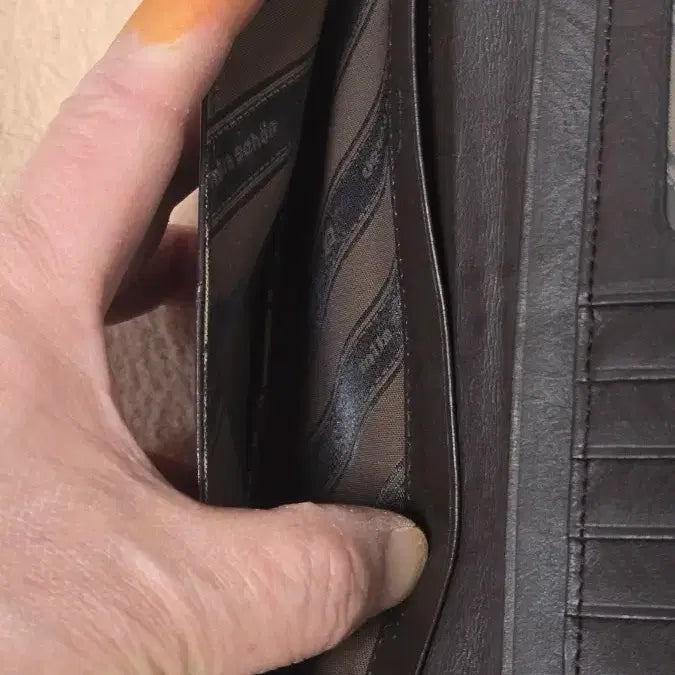 [BUNJANG] Leather Crocodile Bifold Wallet / 악어 가죽 반지갑 브라운