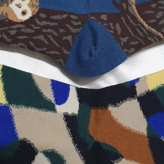 [BUNJANG] Bonne Maison Owl Pattern Socks / 블루 그린 그레이 살구 부엉이 Bonne Maison 본메종 양말