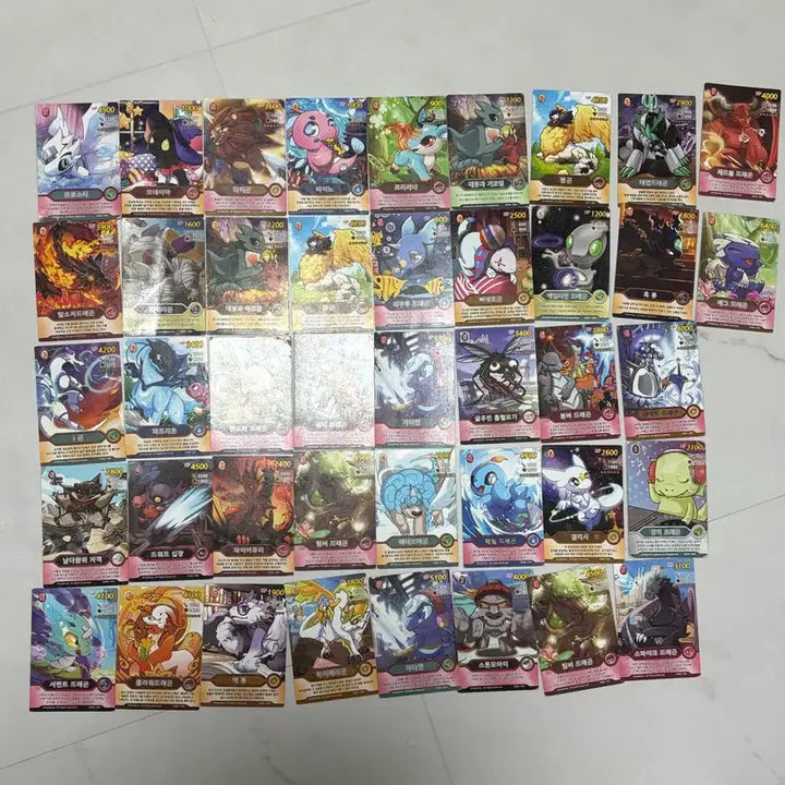 [BUNJANG] Dragon Village Card 42-Piece Bundle Set, Black Dragon Card / 드래곤 빌리지 카드 42종 일괄, 흑룡카드