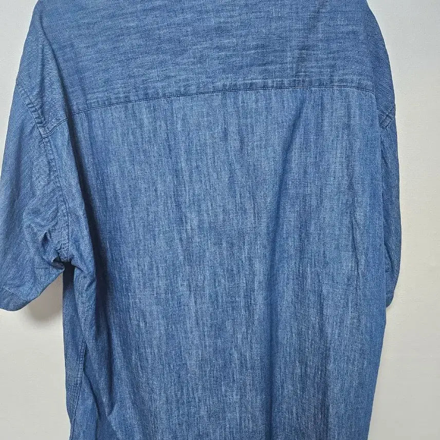 [BUNJANG] First Floor Denim Short-Sleeve Shirt Indigo / [48] 퍼스트플로어 데님 반팔셔츠 인디고