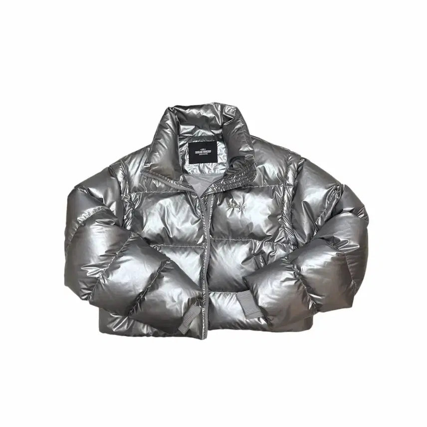 [BUNJANG] BADBLOOD Detachable Sleeve Silver Puffer Jacket / BADBLOOD 디테쳐블 슬리브 실버 푸퍼