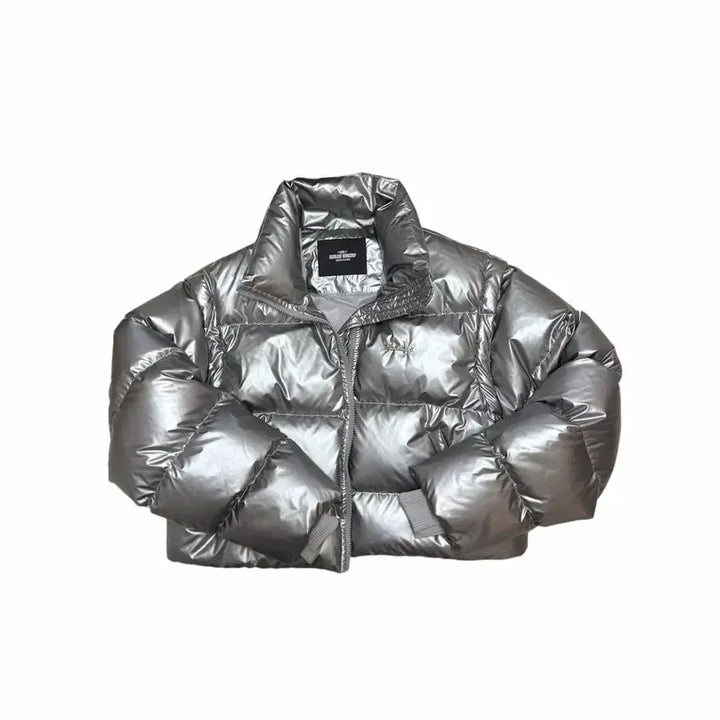[BUNJANG] BADBLOOD Detachable Sleeve Silver Puffer Jacket / BADBLOOD 디테쳐블 슬리브 실버 푸퍼