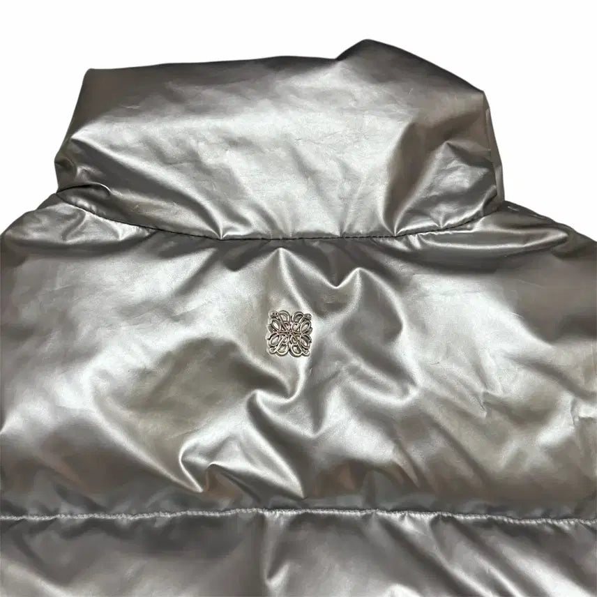 [BUNJANG] BADBLOOD Detachable Sleeve Silver Puffer Jacket / BADBLOOD 디테쳐블 슬리브 실버 푸퍼