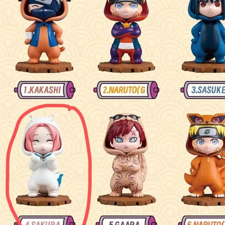 [BUNJANG] Bandai Naruto Itachi Kakashi Akatsuki Pajama Figure / 탑토이 반다이 나루토 이타치 카카시 아카츠키 파자마 피규어 사쿠라