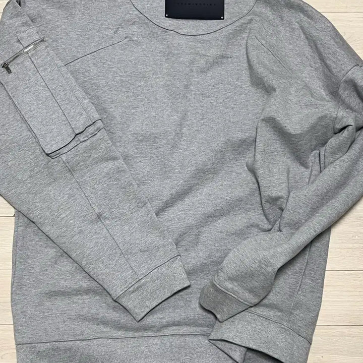 [BUNJANG] Trimming Bird Multi Pocket Sweatshirt (Gray) / 트리밍버드 멀티 포켓 맨투맨 (gray)
