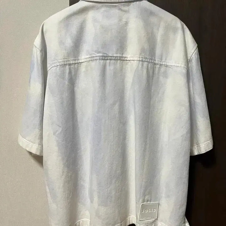 [BUNJANG] Solid Homme White Short Sleeve Shirt / 솔리드옴므 화이트 반팔 셔츠