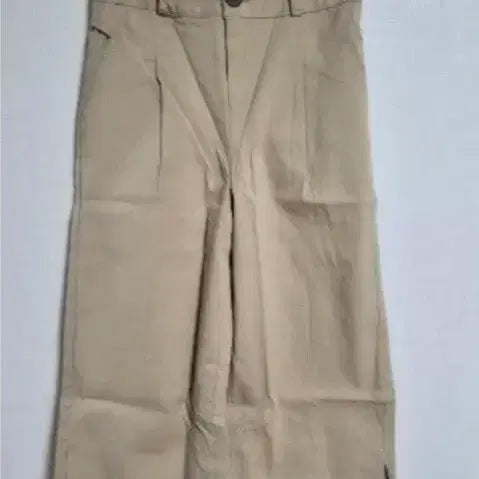[BUNJANG] Unbranded Wide Pants - Beige/Navy - S Size / 새상품 2색 와이드 팬츠 S(베이지,하늘)