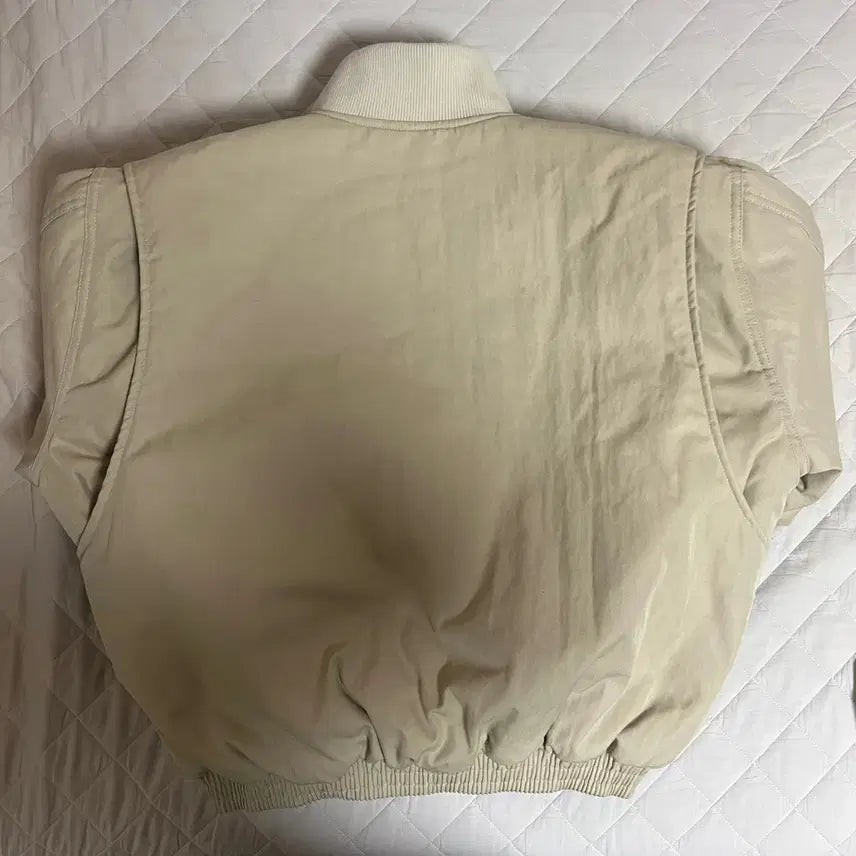 [BUNJANG] MA1 Two-Way Bomber Jacket Ivory Beige / MA1 투웨이 봄버 자켓 아이보리 베이지