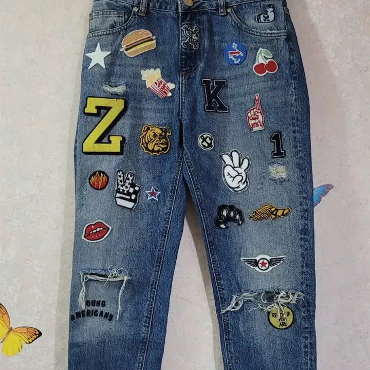 [BUNJANG] Jocarsen Patch Jeans / 조카르센 패치 청바지