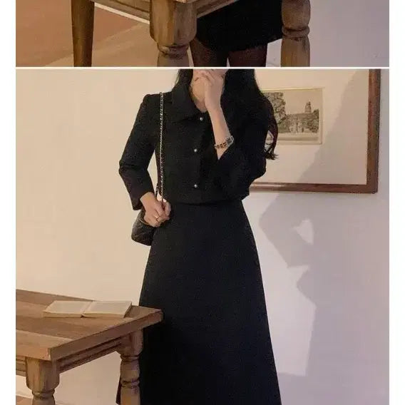 [BUNJANG] Benito Adel Bouquet Tweed A-Line Dress (Long, L) / 베니토 아델 부케 트위드 A라인 원피스 롱기장L사이즈