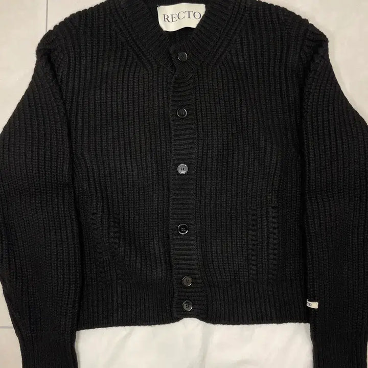 [BUNJANG] RECTO Chunky Cardigan Black / 렉토 청키 가디건 블랙