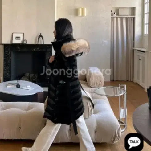 [BUNJANG] Sumnjay Premium Glossy Black Long Padding / 썸제이 프리미엄 롱패딩 글로시블랙