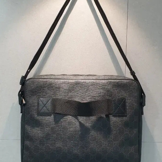 [BUNJANG] Gucci GG Supreme Briefcase Messenger Bag / GUCCI 정품 구찌 GG 슈프림 브리프케이스 메신저백 블랙 레더