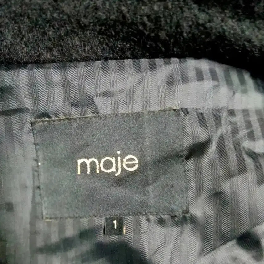 [BUNJANG] Maje Black Double Alpaca Coat / 마쥬 블랙더블 알파카코트