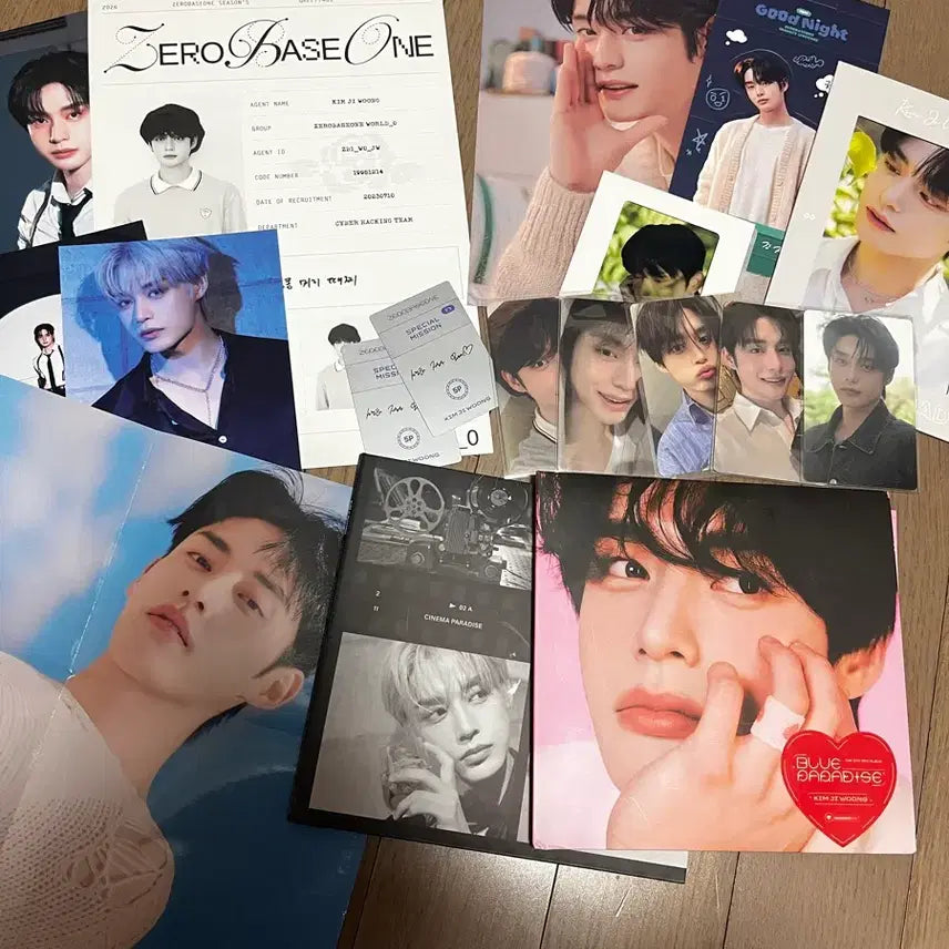 제로베이스원 김지웅 미공포 굿즈 처분 포카 시그 디지팩 앨범