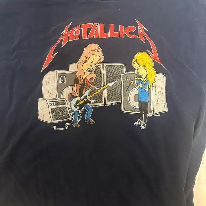 [BUNJANG] Beavis and Butthead &amp; Metallica 1997 Collaboration T-shirt / 97년도 비비스 앤 벗해드 &amp; 메탈리카 티셔츠