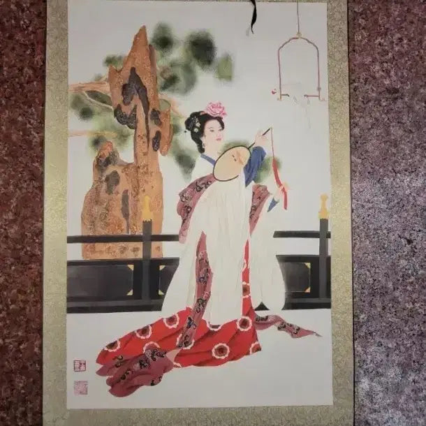 [BUNJANG] Traditional Korean Painting Scroll - Buddhist Art, Landscape, Buddha Statue / 그림48 전사 족자 불화 탱화 중국그림 부처님 불상 산수화 탕카 불교