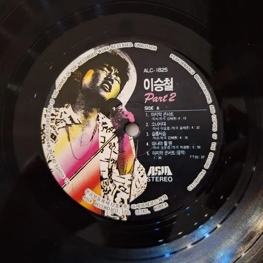 [BUNJANG] Lee Seung Chul Part 2 LP Vinyl Record / 이승철 Part 2 LP 음반