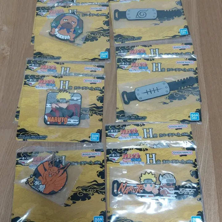 [BUNJANG] Naruto Shippuden Rubber Assortment Bundle Set / 나루토 제일복권 쿠지 H상 고무어소트 6종 일괄 판매