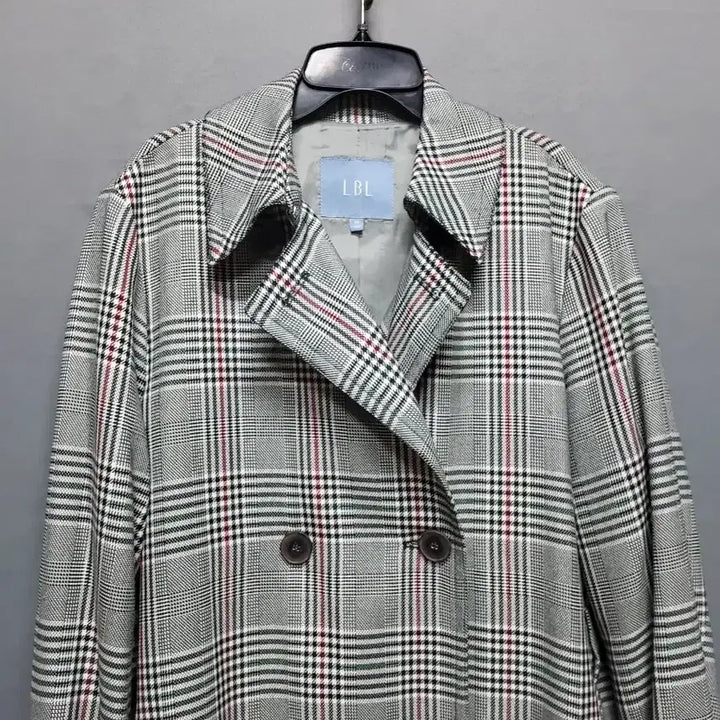 [BUNJANG] LBL Check Trench Coat / LBL 체크 트렌치 코트