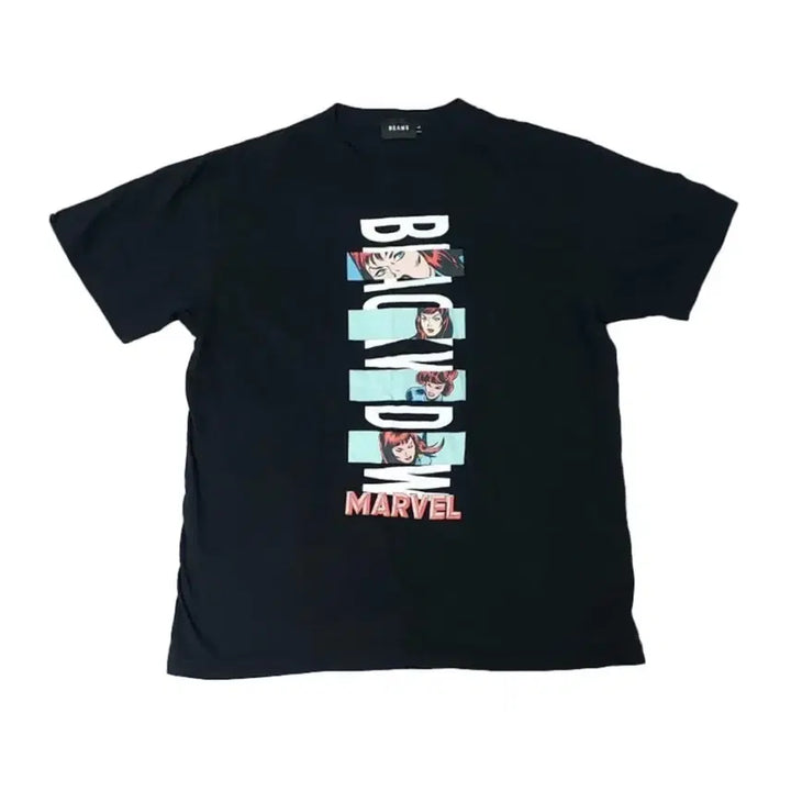 [BUNJANG] BEAMS Marvel Black Widow Print T-shirt / BEAMS 빔즈 마블 한정상품 블랙위도우 프린트 티셔츠 L