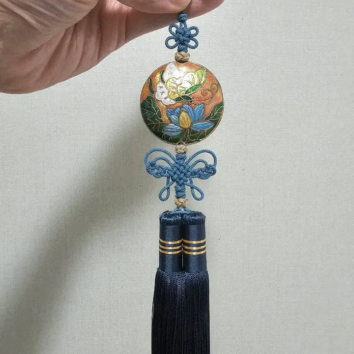 [BUNJANG] Handmade Celadon and Turquoise Norigae Ornament / (직접 제작)칠보 청록색 노리개