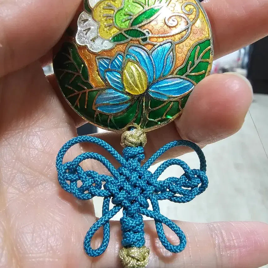 [BUNJANG] Handmade Celadon and Turquoise Norigae Ornament / (직접 제작)칠보 청록색 노리개