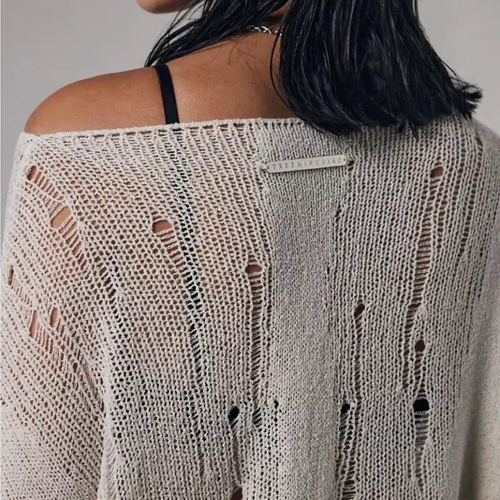 [BUNJANG] Trimming Bird Brindled See-through Knit Top / (최종가) 트리밍버드 Brindled See-through Knit