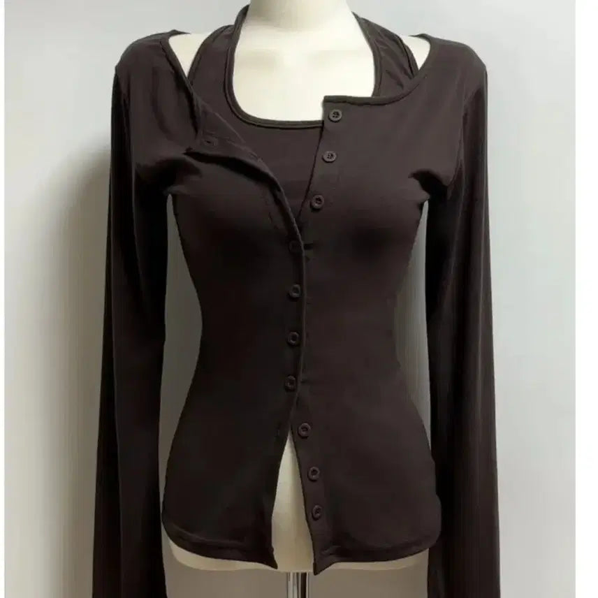 [BUNJANG] Souls Color Halter Top Cardigan (Brown/Beige) / 새상품 소울즈컬러 캔디홀터탑 가디건 브라운,베이지