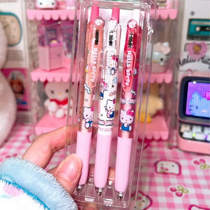 [BUNJANG] Hello Kitty Ballpoint Pen Set / 헬로키티 볼펜 3개 세트 증성펜 필기도구