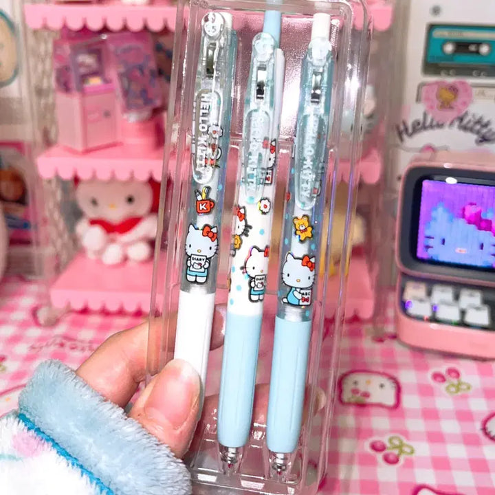 [BUNJANG] Hello Kitty Ballpoint Pen Set / 헬로키티 볼펜 3개 세트 증성펜 필기도구