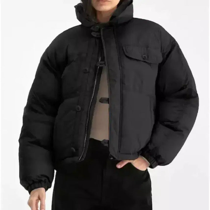[BUNJANG] Klean Raf Down Padded Short Jacket Black / KLEAN 클린 Raf 다운 패딩 블랙