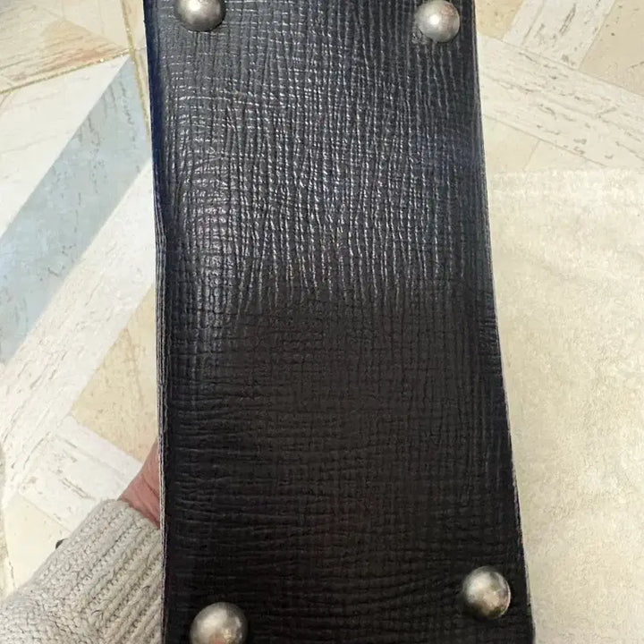 [BUNJANG] Maison Margiela Black Leather Box Bag / 메종 마르지엘라 블랙 레더 박스백