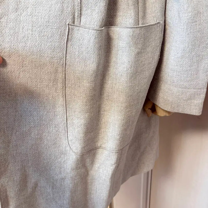 [BUNJANG] Time No Button Color Block Coat / 타임 노버튼 배색코트