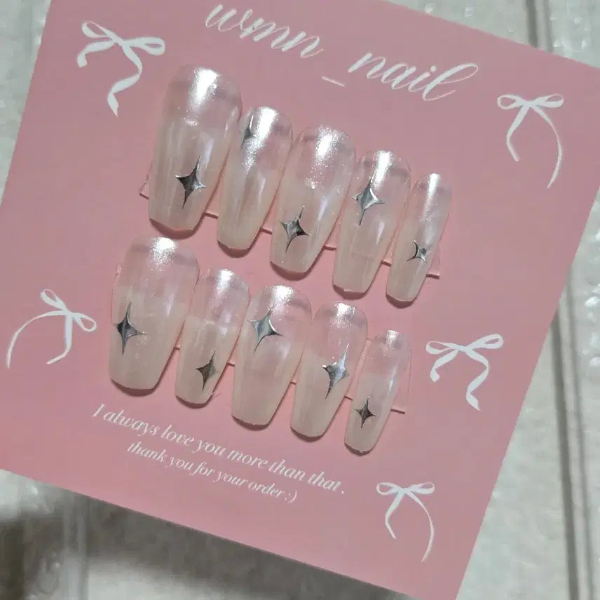 [BUNJANG] Custom Ice Powder Nail Tips / 얼음파우더 수제네일팁