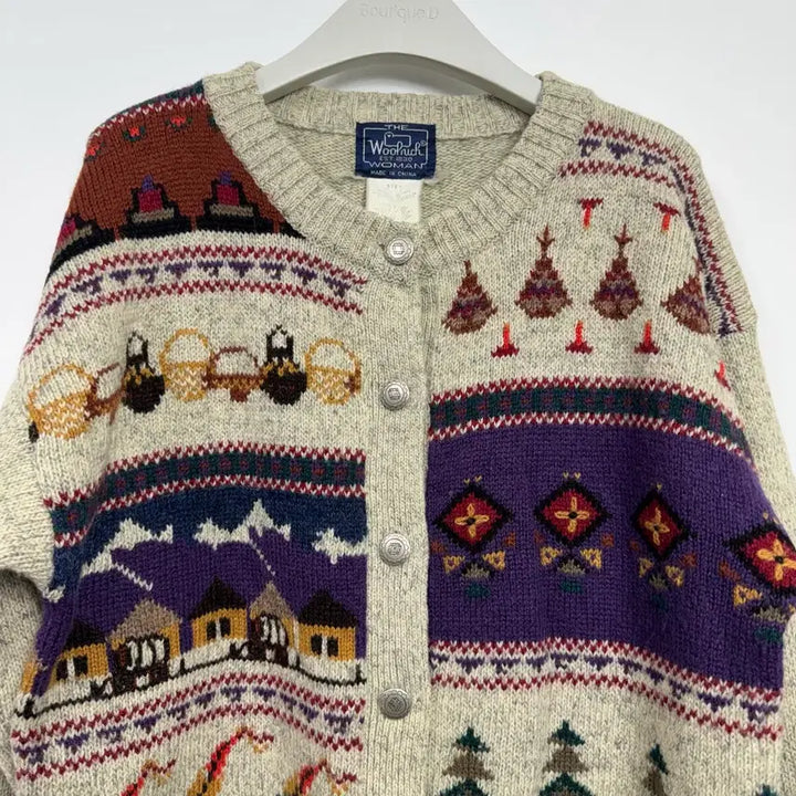 [BUNJANG] Woolrich Pattern Wool Cardigan / Woolrich 울리치 패턴 울 가디건, 고급지고 예쁨. 봄에도 단품착용