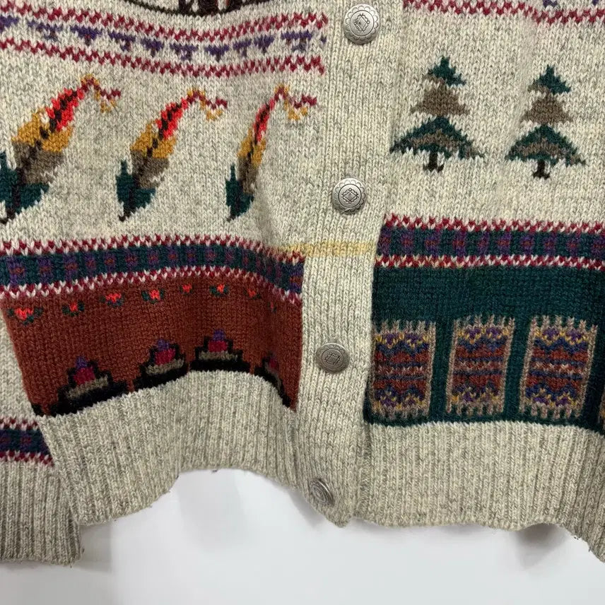 [BUNJANG] Woolrich Pattern Wool Cardigan / Woolrich 울리치 패턴 울 가디건, 고급지고 예쁨. 봄에도 단품착용