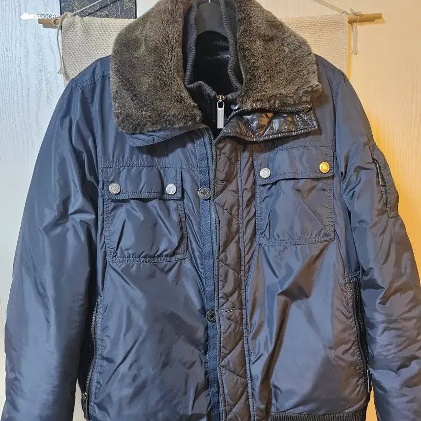 [BUNJANG] Calvin Klein Bomber Jacket (Navy, L) / 캘빈클라인 CK 항공점퍼 L 네이비색 봄버.블루종