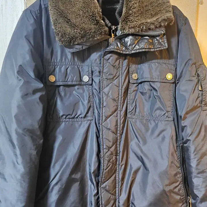 [BUNJANG] Calvin Klein Bomber Jacket (Navy, L) / 캘빈클라인 CK 항공점퍼 L 네이비색 봄버.블루종