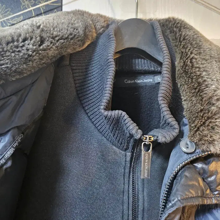 [BUNJANG] Calvin Klein Bomber Jacket (Navy, L) / 캘빈클라인 CK 항공점퍼 L 네이비색 봄버.블루종