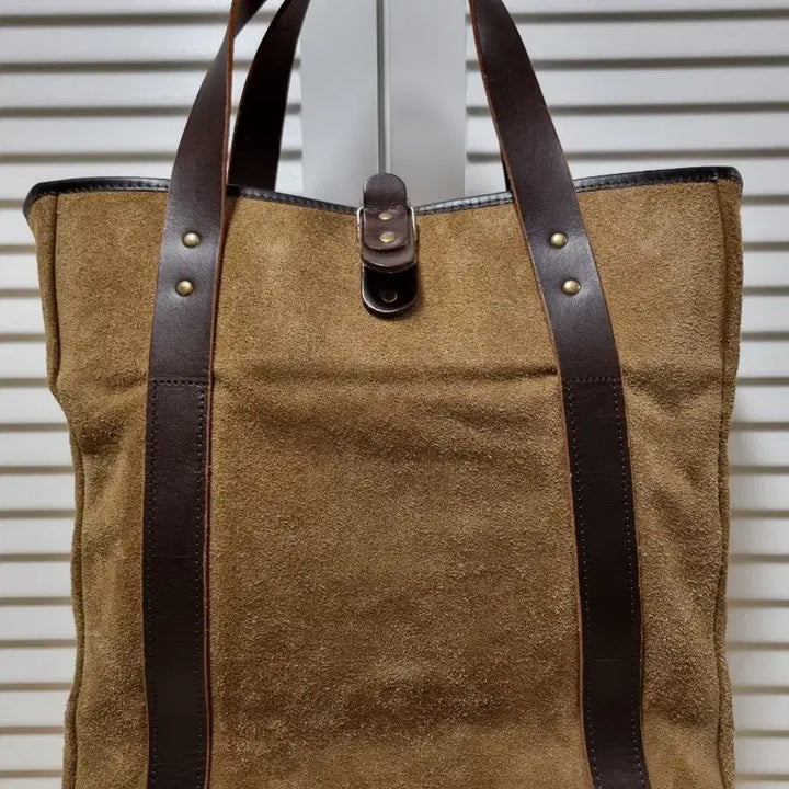 [BUNJANG] Suede Tote Bag / 남성 스웨이드 토트백 가죽 토트백