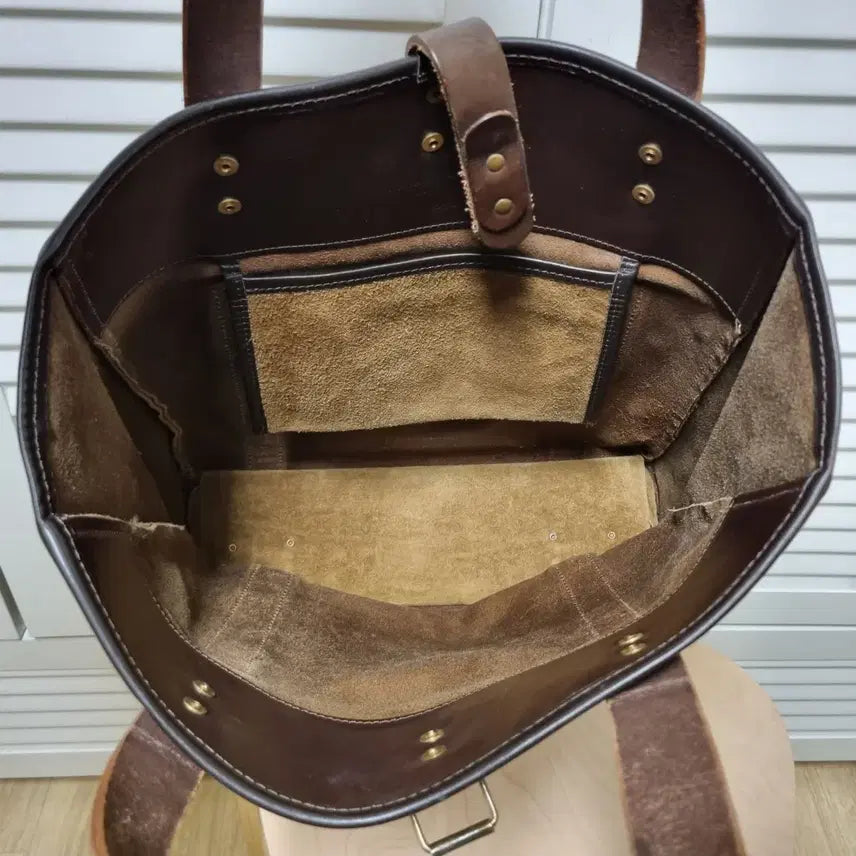 [BUNJANG] Suede Tote Bag / 남성 스웨이드 토트백 가죽 토트백