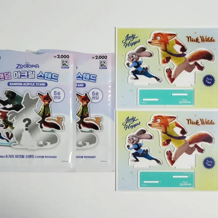 [BUNJANG] Zootopia Nick &amp; Judy Acrylic Stand / 주토피아 다이소 랜덤 아크릴 스탠드 닉&amp;주디