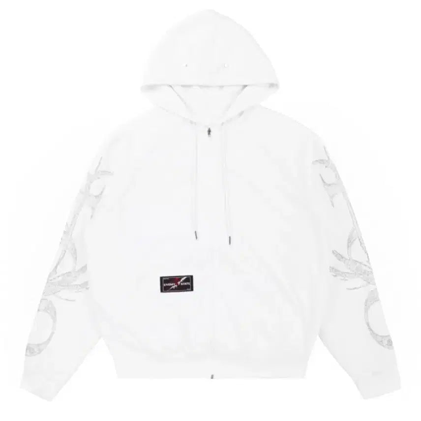 [BUNJANG] 604servise Reversible Sporty Hoodie White / 604servise 리버시블 스포티 후드집업 화이트
