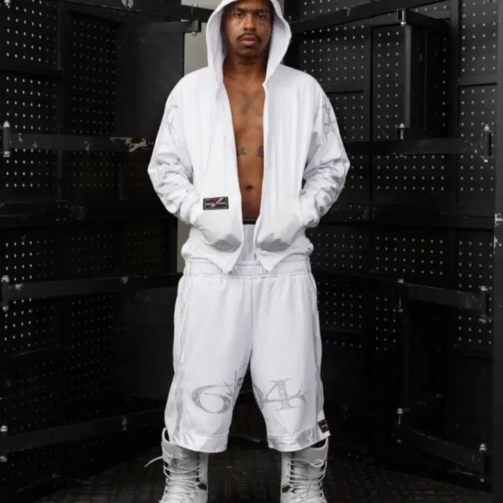 [BUNJANG] 604servise Reversible Sporty Hoodie White / 604servise 리버시블 스포티 후드집업 화이트