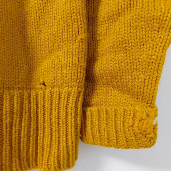 [BUNJANG] Vintage Wool V-Neck Sweater / 30년대 WOOL V-NECK SWEATER 선페이드 디스트레스드